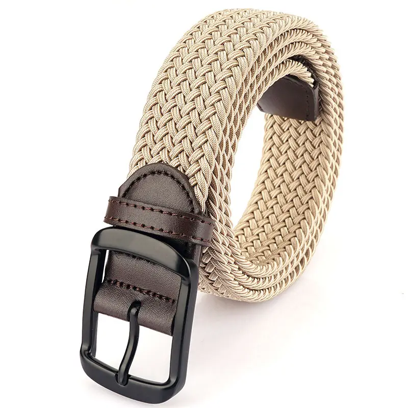 Men's Navy Blue Woven Pin Buckle Belt - Image 4