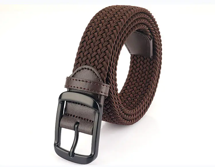 Men's Navy Blue Woven Pin Buckle Belt β feature 16