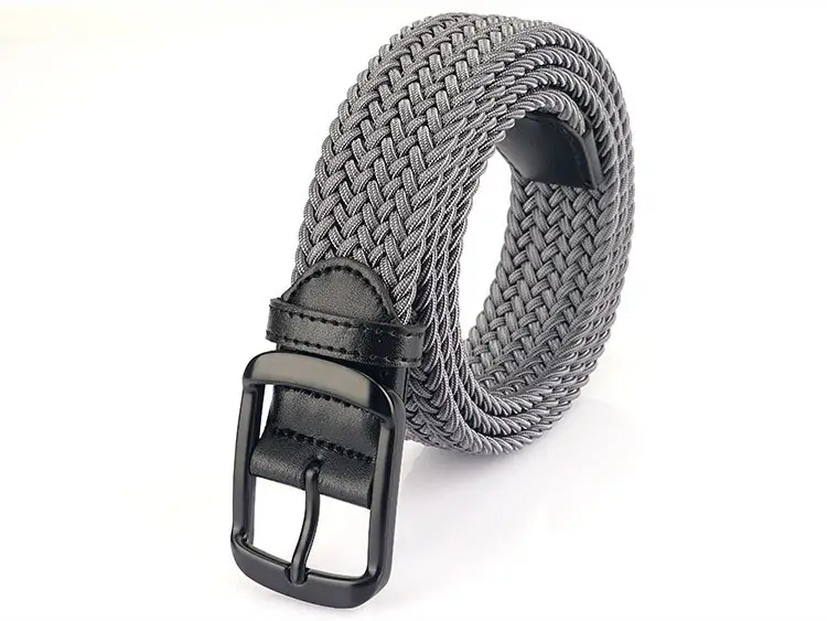 Men's Navy Blue Woven Pin Buckle Belt β feature 19