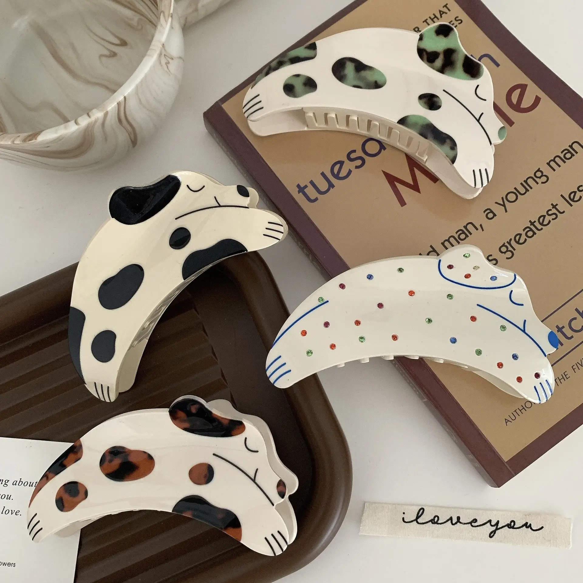 Cute Cartoon Dalmatian Hair Clip for Women Autumn Winter — feature 13