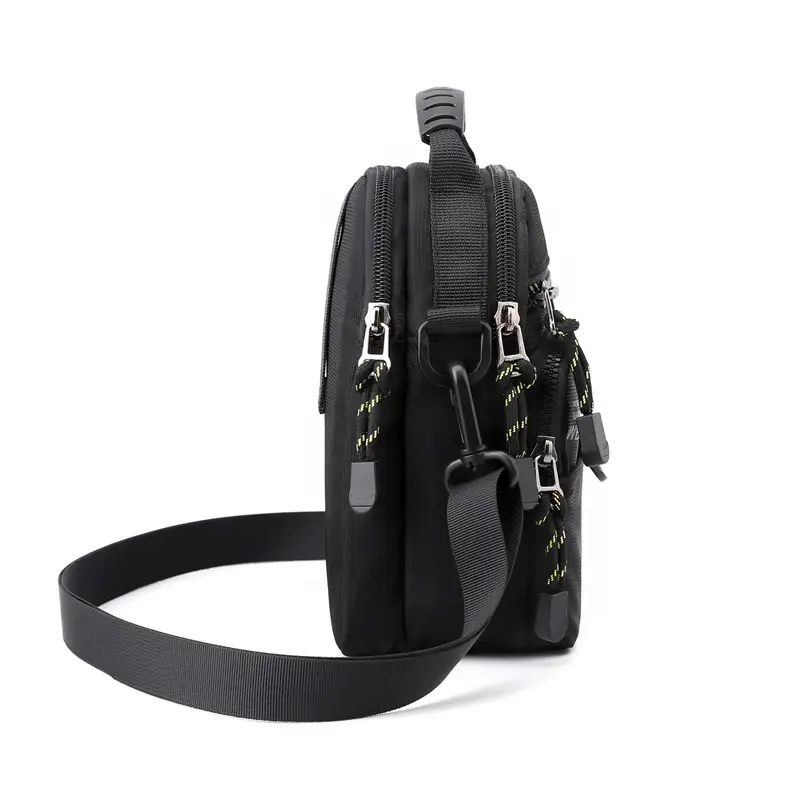 Men's Black Water-Resistant Crossbody Bag - Image 8