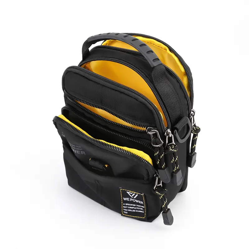 Men's Black Water-Resistant Crossbody Bag - Image 10