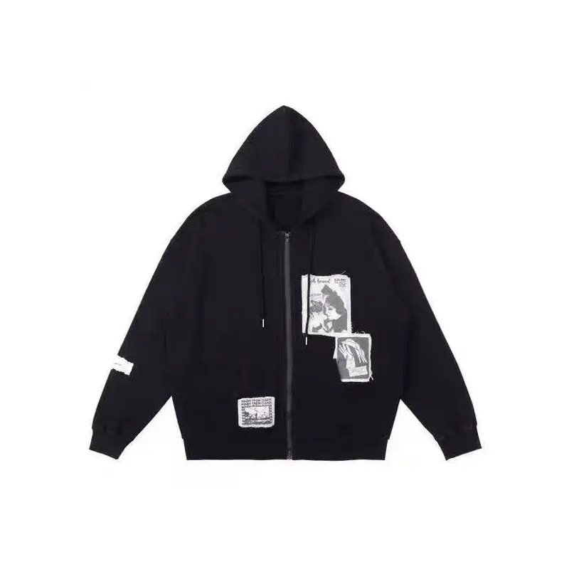 Women American Style Hooded Oversize Coat Black — feature 10