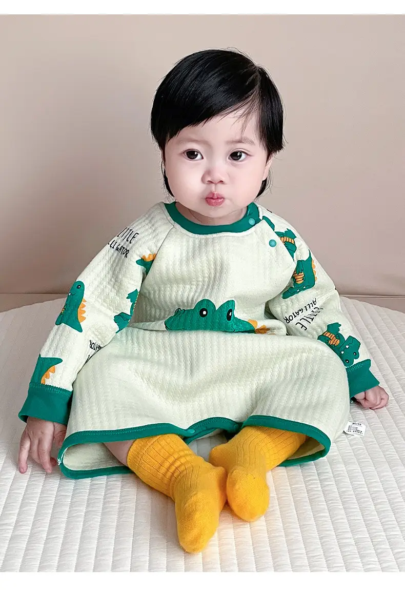 Infant Quilted Onesie with Dinosaur Print — feature 11
