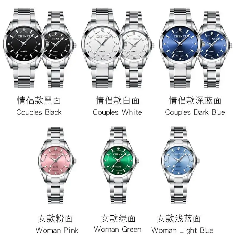 ChenXi Pink Quartz Women's Watch with Stainless Steel Band - Image 11