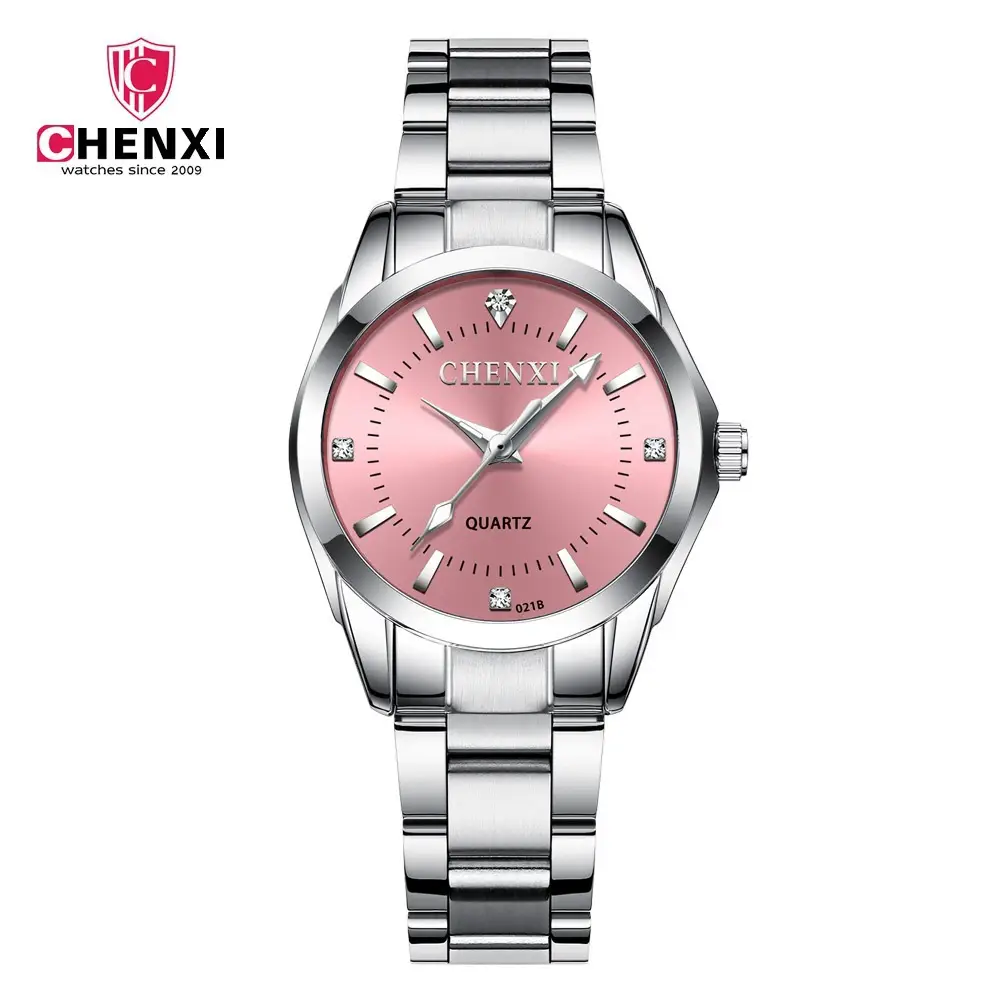ChenXi Pink Quartz Women's Watch with Stainless Steel Band - Image 13