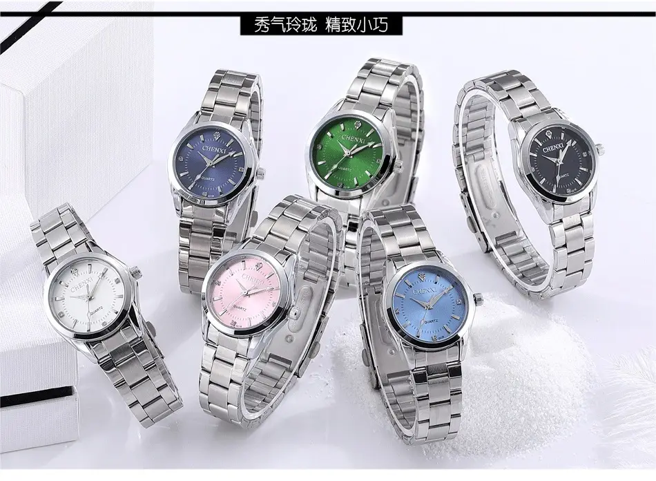 ChenXi Pink Quartz Women's Watch with Stainless Steel Band — feature 10
