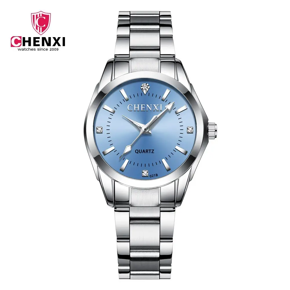 ChenXi Pink Quartz Women's Watch with Stainless Steel Band - Image 2