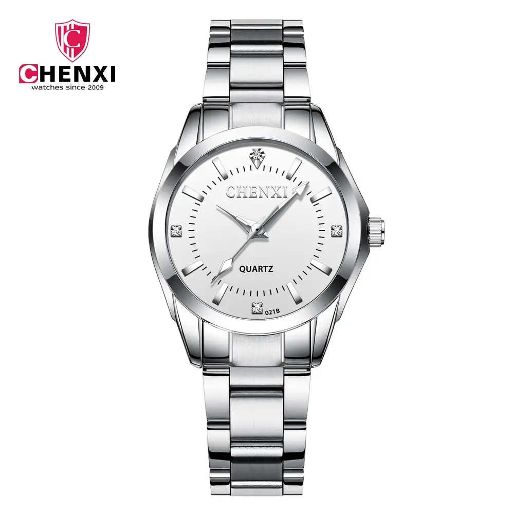 ChenXi Pink Quartz Women's Watch with Stainless Steel Band - Image 4