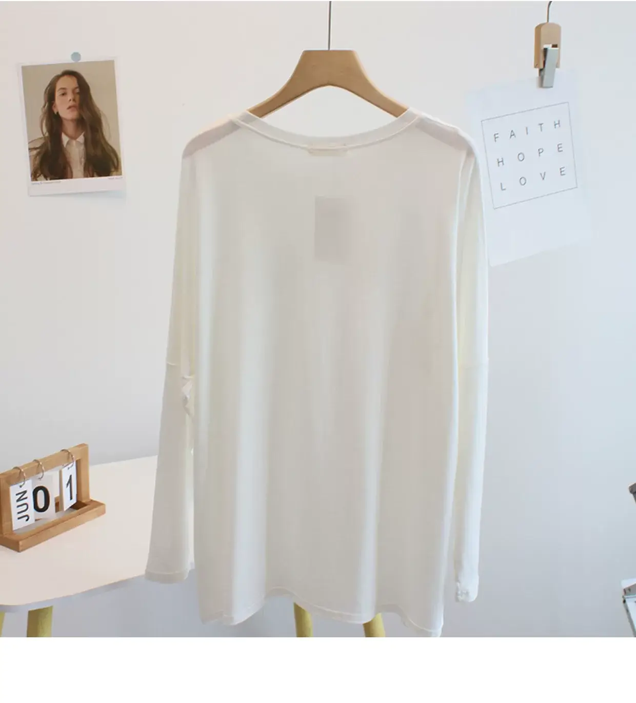 Women Black Letter Print Long Sleeve T-Shirt — feature 18