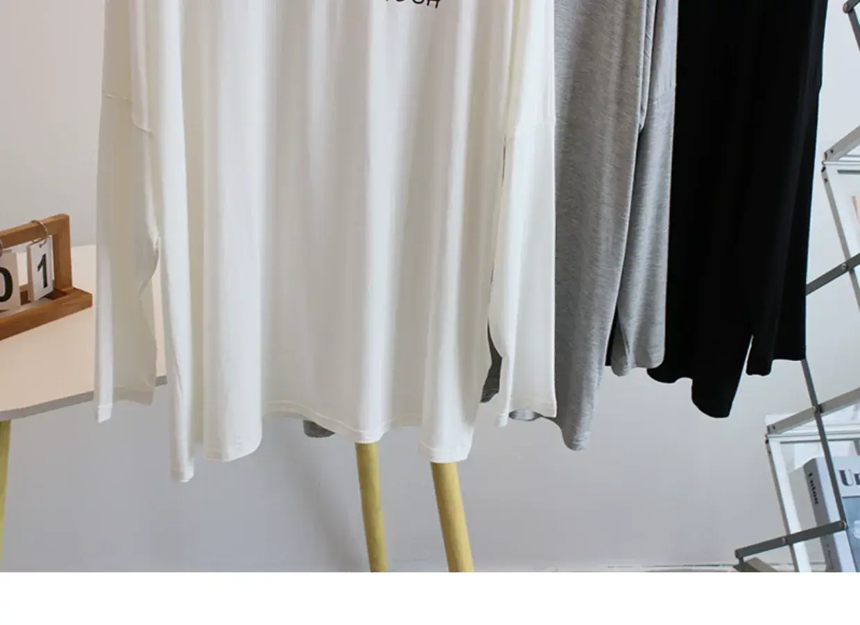 Women Black Letter Print Long Sleeve T-Shirt — feature 6