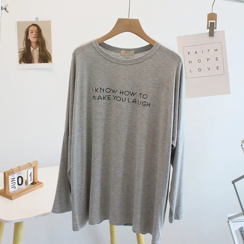 Women Black Letter Print Long Sleeve T-Shirt - Image 3