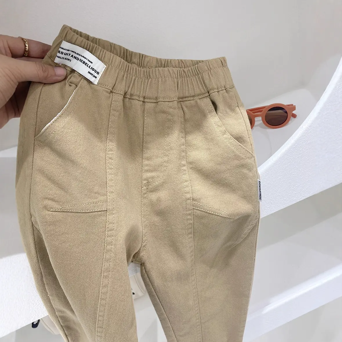 Spring Cotton Trousers for Girls Medium Large - Image 5