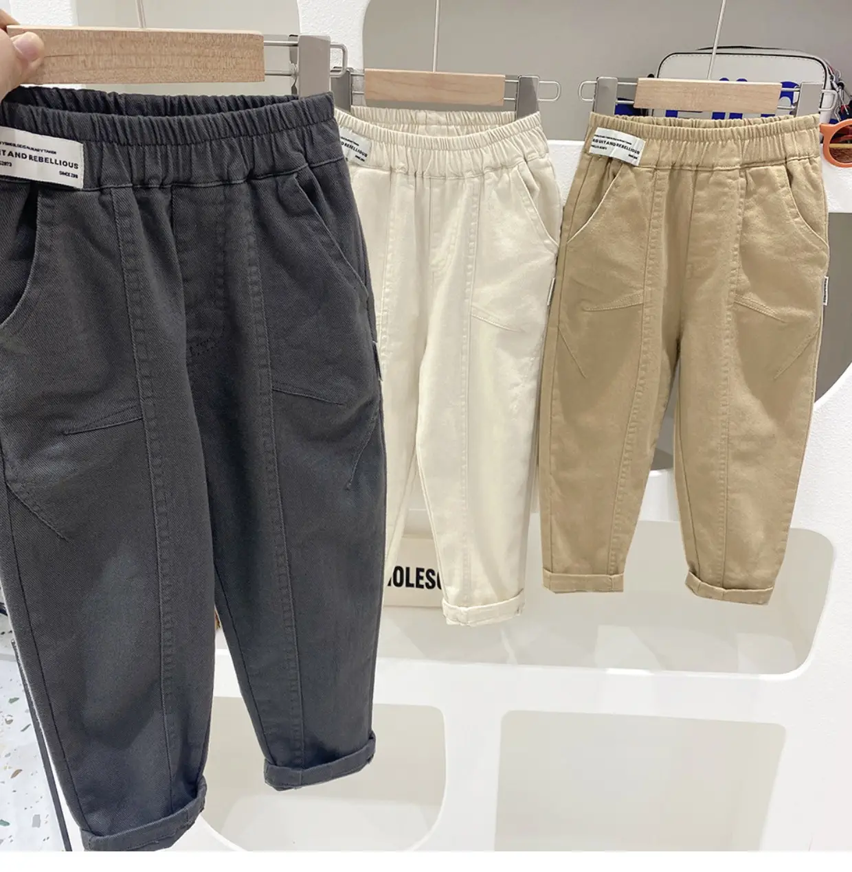 Spring Cotton Trousers for Girls Medium Large — feature 2