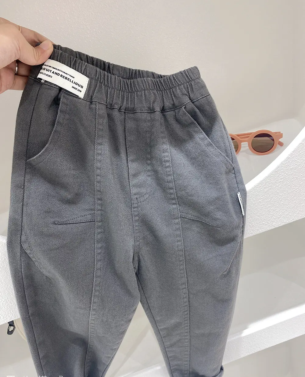 Spring Cotton Trousers for Girls Medium Large - Image 3