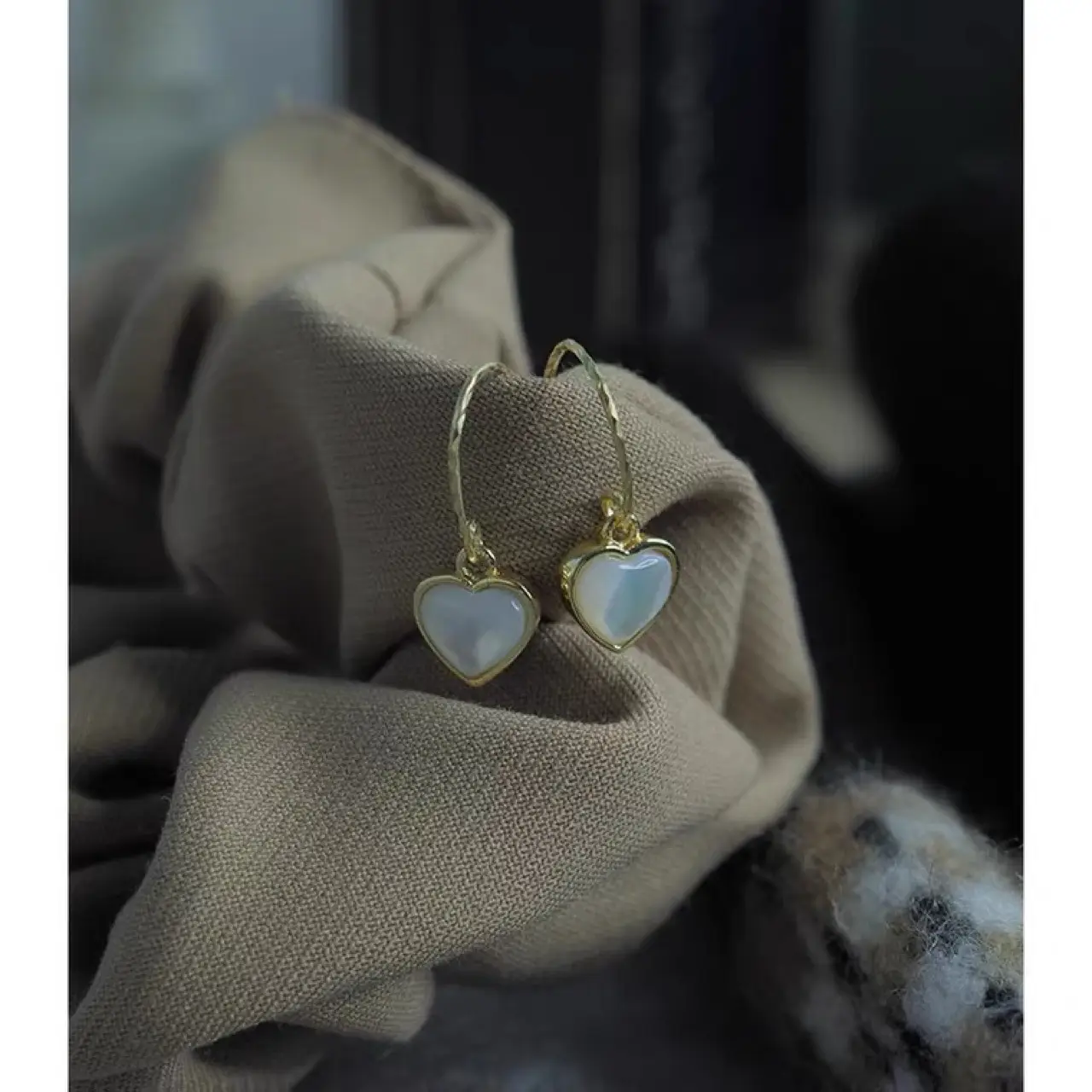 Elegant Pearl Heart Earrings for Women
