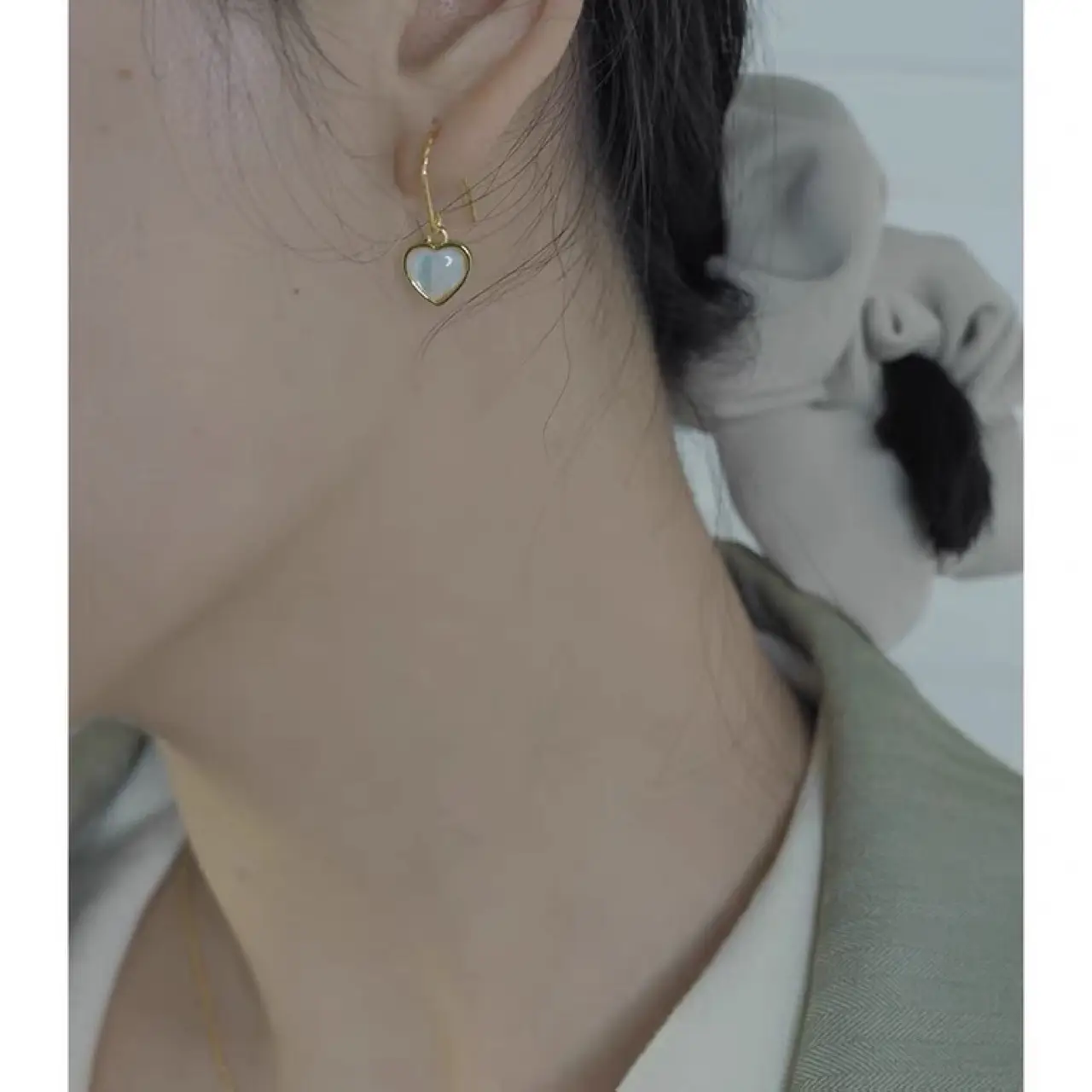 Elegant Pearl Heart Earrings for Women