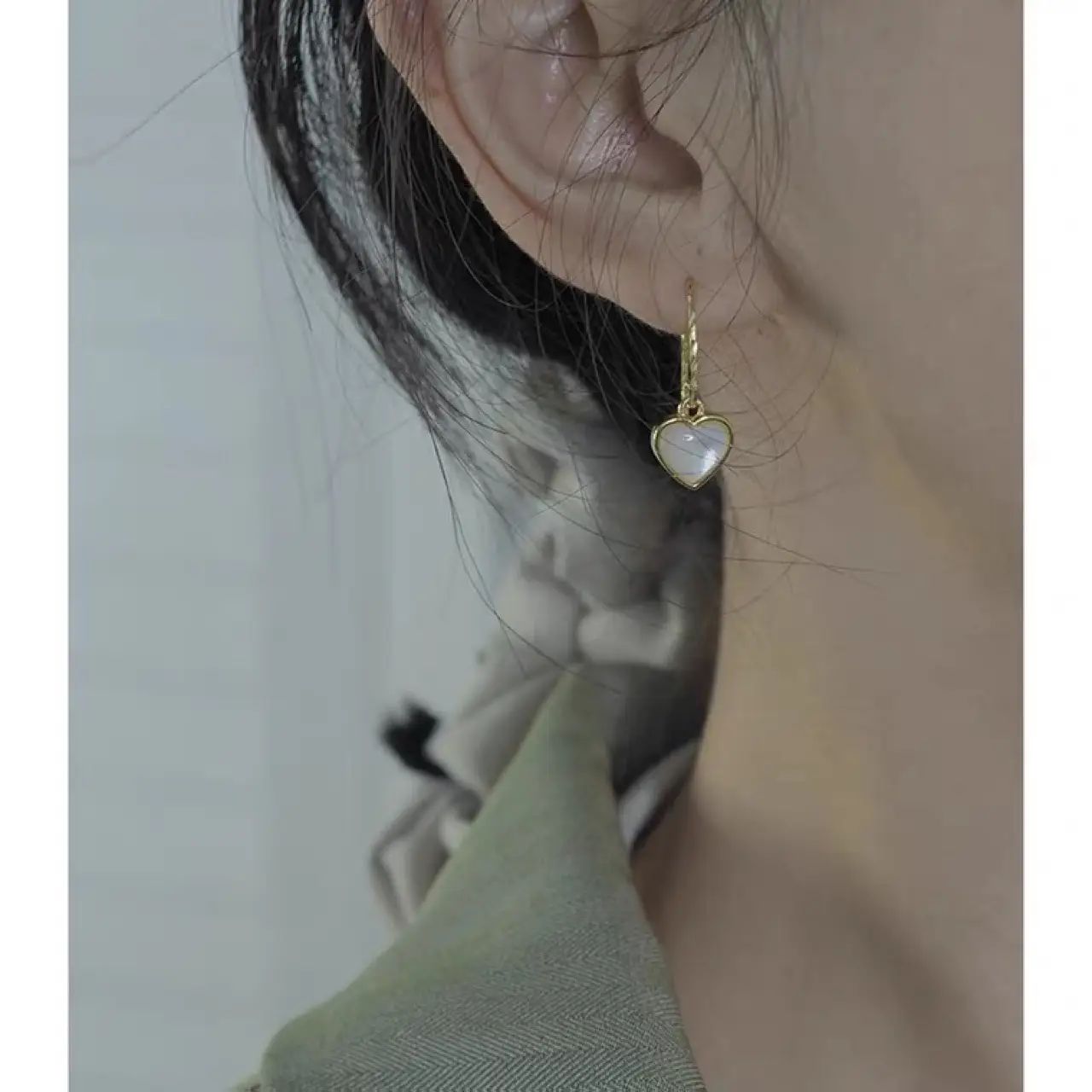 Elegant Pearl Heart Earrings for Women
