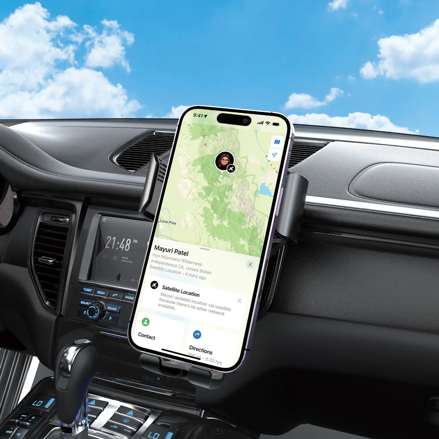 15W Car Wireless Charger with Phone Holder - Image 2