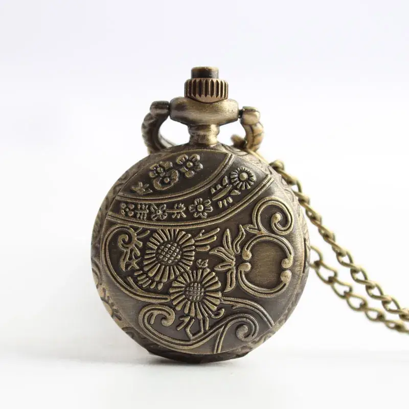 Bronze Butterfly Pocket Watch with Chain - Image 4