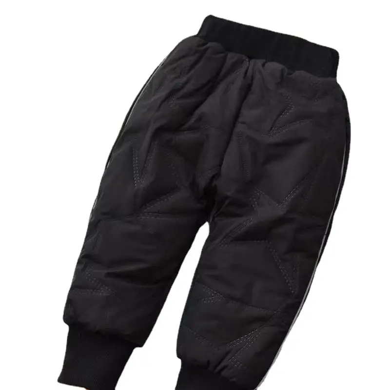 Winter Fleece Lined Kids Cotton Pants Pink Grey - Image 8