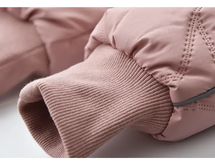 Winter Fleece Lined Kids Cotton Pants Pink Grey — feature 16
