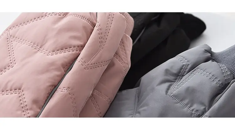 Winter Fleece Lined Kids Cotton Pants Pink Grey — feature 5