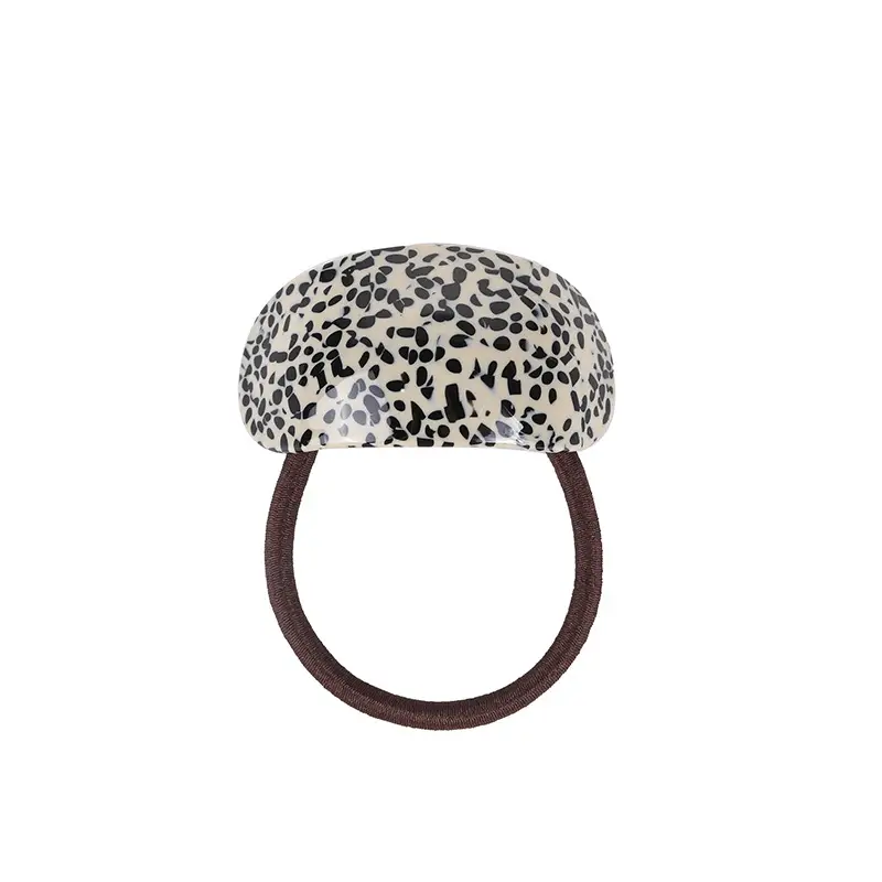 Green Glass Hair Ring with Acetic Acid Rope - Image 11