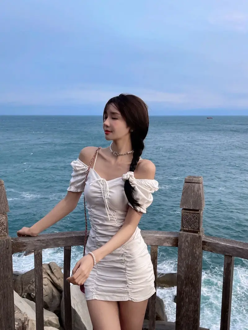 Black Pleated French Style Dress for Women — feature 6