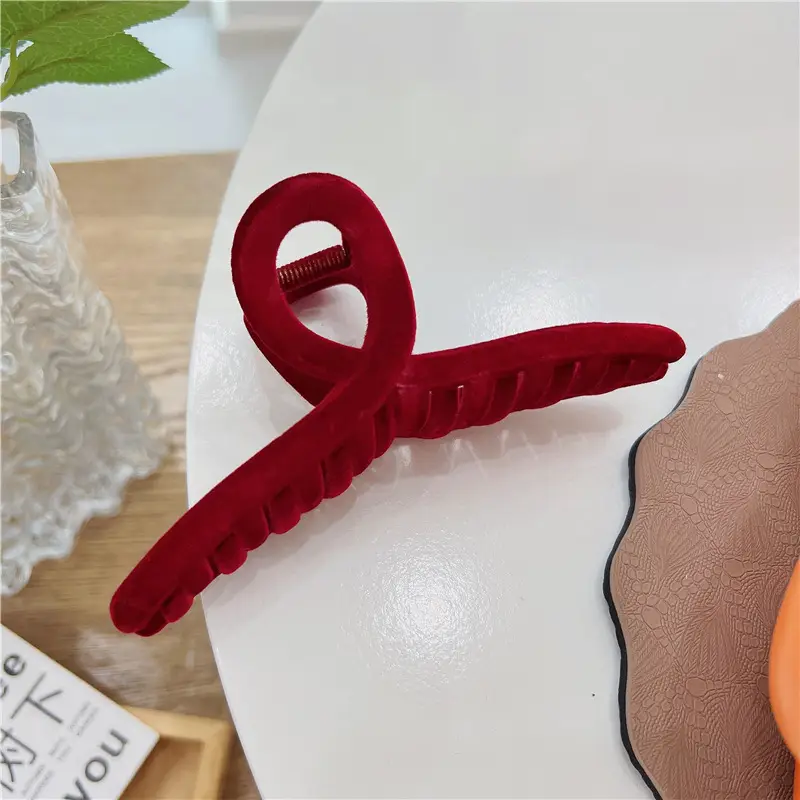 Red Velvet Hair Clip for Women Autumn Winter - Image 12