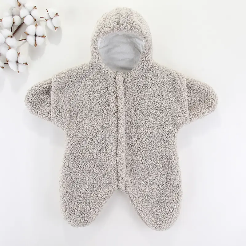 Baby Hooded Paida Suit Grey Winter Warmth - Image 5