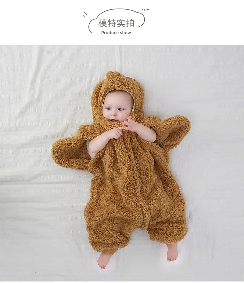 Baby Hooded Paida Suit Grey Winter Warmth — feature 10