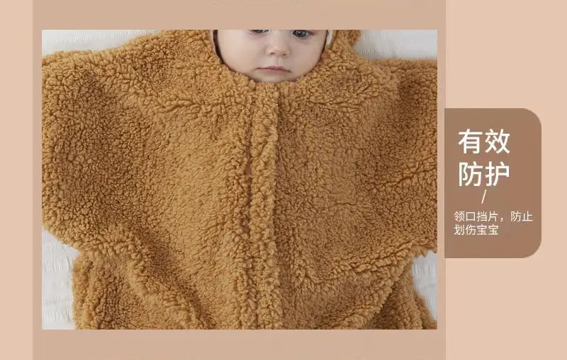 Baby Hooded Paida Suit Grey Winter Warmth — feature 17