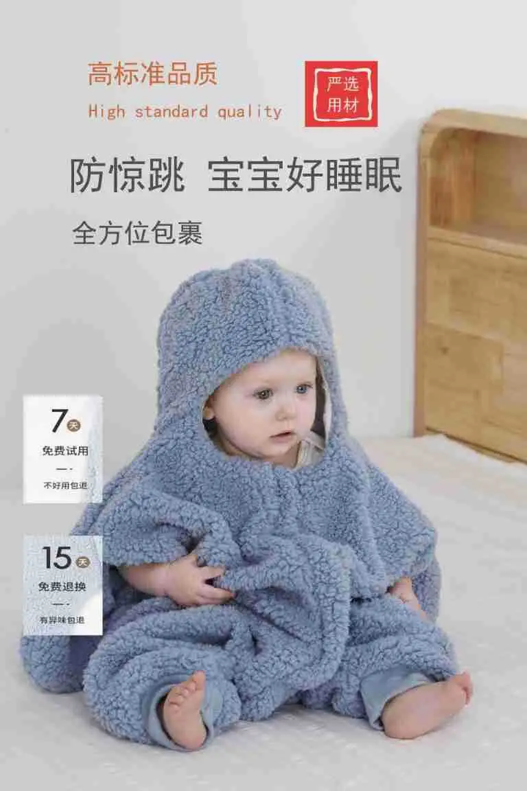 Baby Hooded Paida Suit Grey Winter Warmth — feature 21