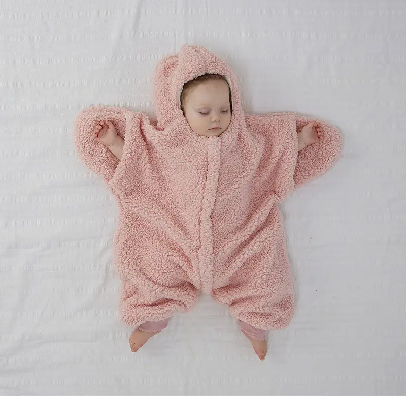 Baby Hooded Paida Suit Grey Winter Warmth — feature 7