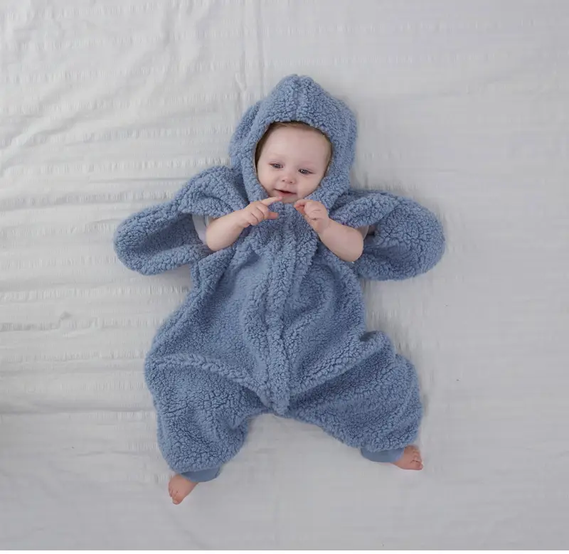 Baby Hooded Paida Suit Grey Winter Warmth — feature 8
