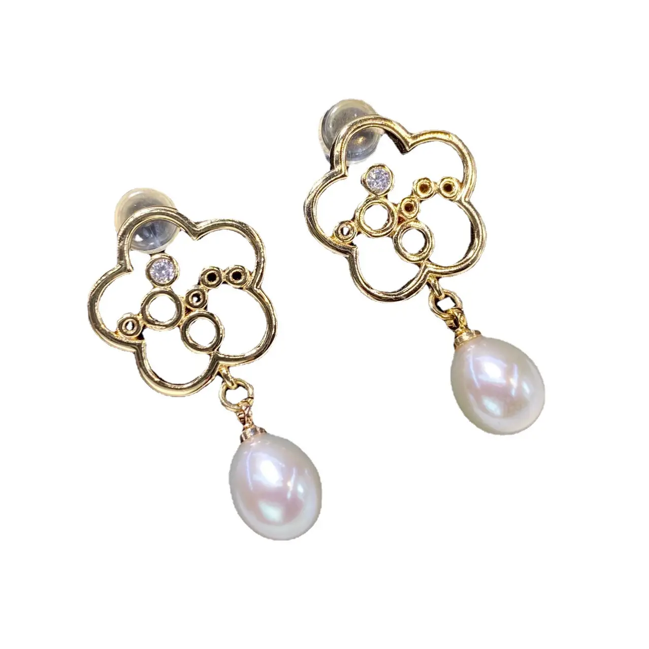 18K Gold Pearl Earrings Cross-border Set - Image 5