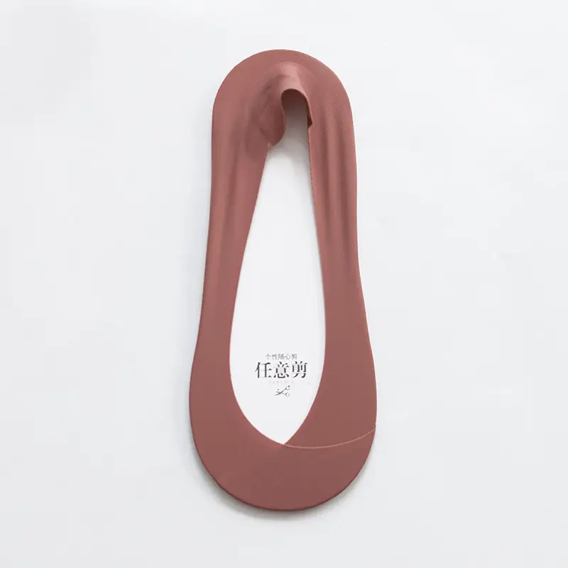 Ice Silk Boat Socks for Women, Autumn Thin Non-Slip Anti-Slip Low-Cut Invisible Socks with Pure Cotton Sole for High Heels and Flats
