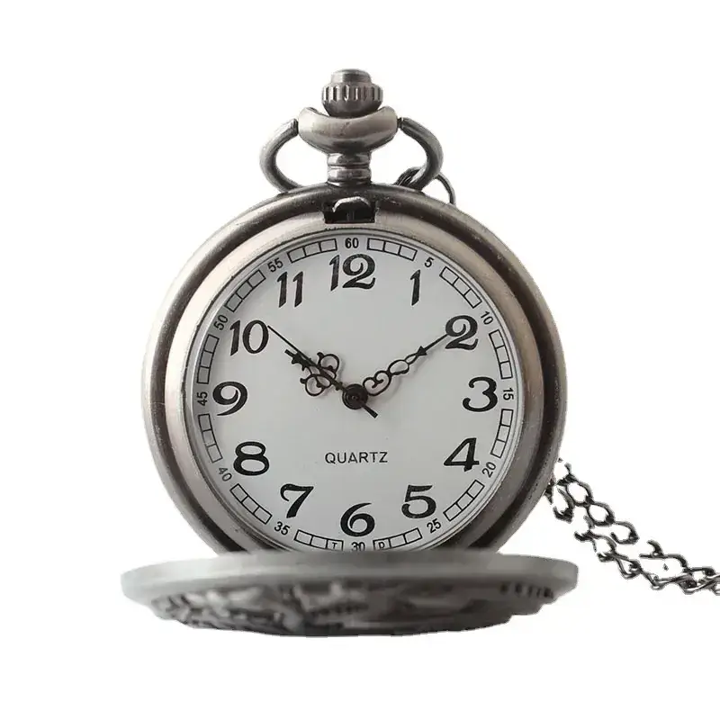Vintage Quartz Pocket Watch with Chain Strap for Men Women - Image 5