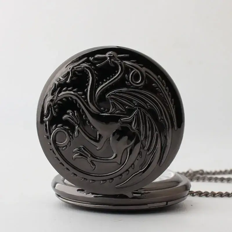 Vintage Quartz Pocket Watch with Chain Strap for Men Women — feature 2
