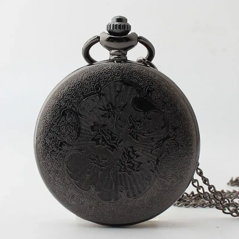 Vintage Quartz Pocket Watch with Chain Strap for Men Women — feature 3