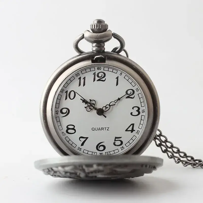 Vintage Quartz Pocket Watch with Chain Strap for Men Women — feature 7
