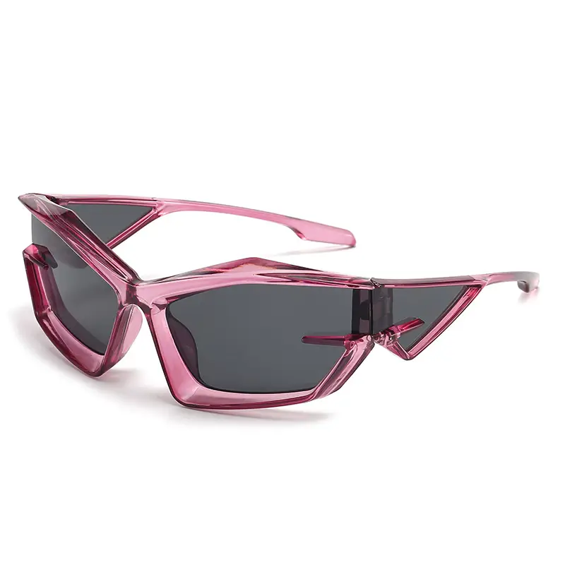 Pink Futuristic Sunglasses for Men Women Cross-Border