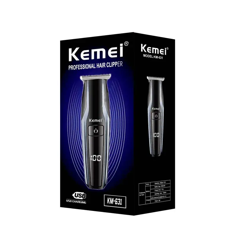 Kemei KM-631 LED Digital Hair Clipper Black