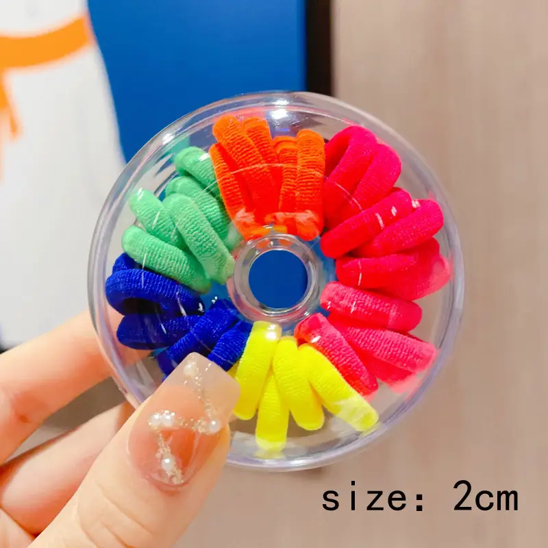 Children's Rainbow Rubber Hair Bands 4cm — feature 40