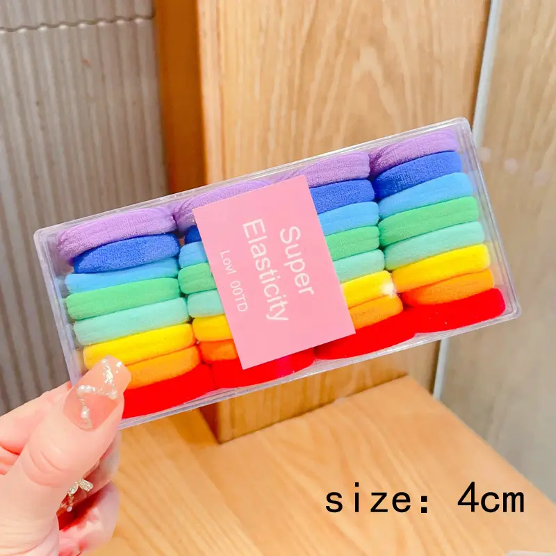 Children's Rainbow Rubber Hair Bands 4cm — feature 45