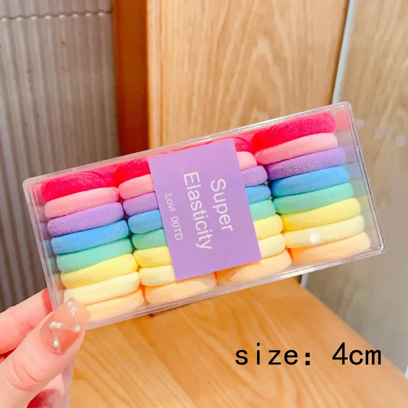 Children's Rainbow Rubber Hair Bands 4cm — feature 48
