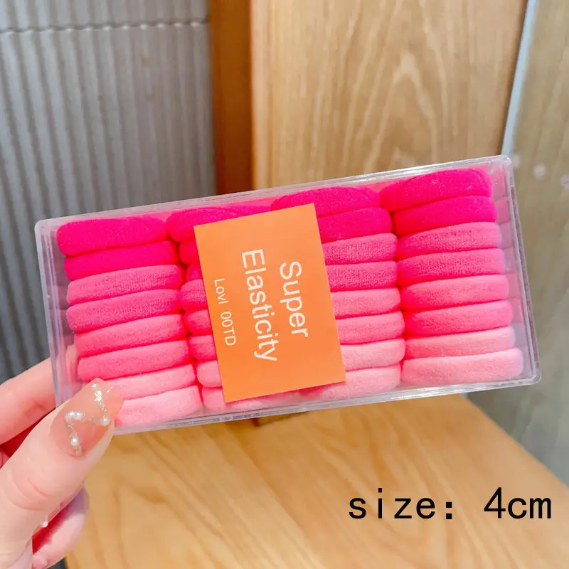 Children's Rainbow Rubber Hair Bands 4cm — feature 50