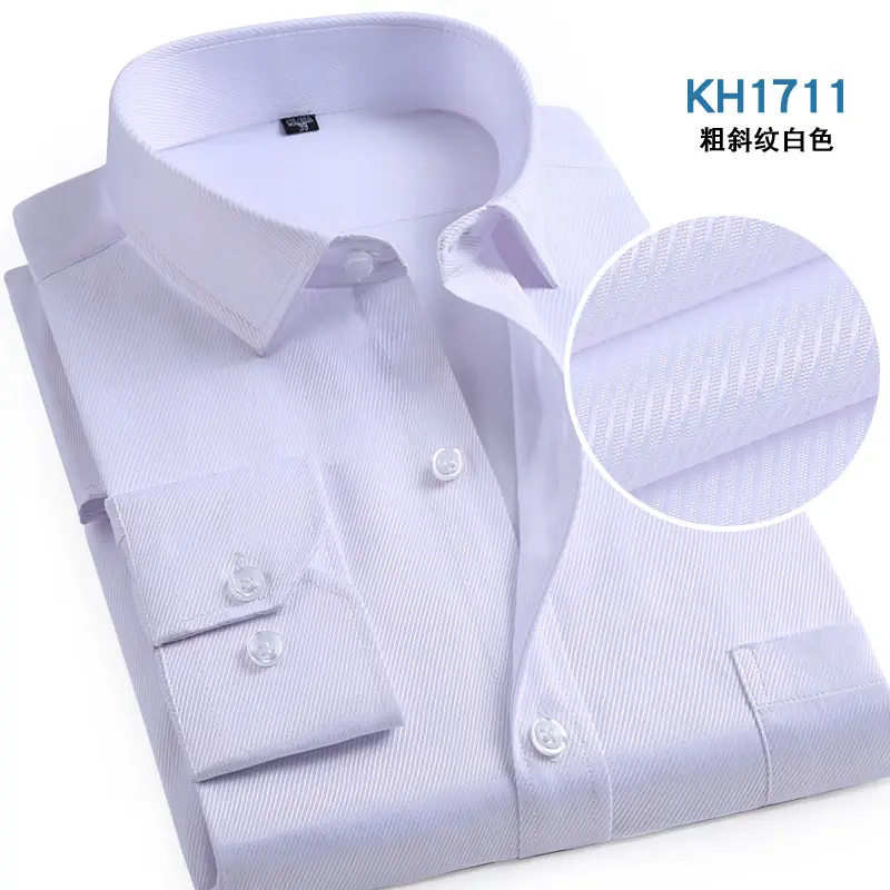 Grey Slim Fit Business Shirt for Men - Image 11