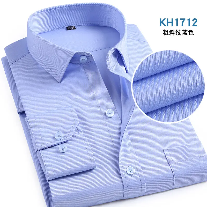 Grey Slim Fit Business Shirt for Men - Image 12